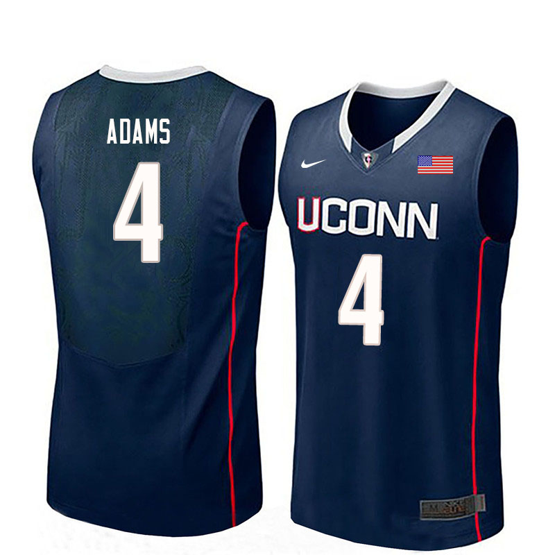 Men #4 Jalen Adams Uconn Huskies College Basketball Jerseys Sale-Navy